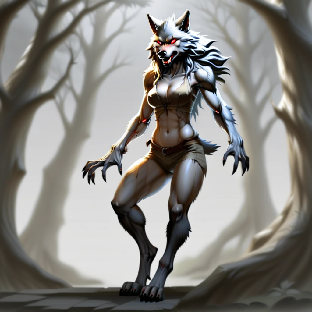Ghost werwolf Woman big  tits  bikini horror nightmear 