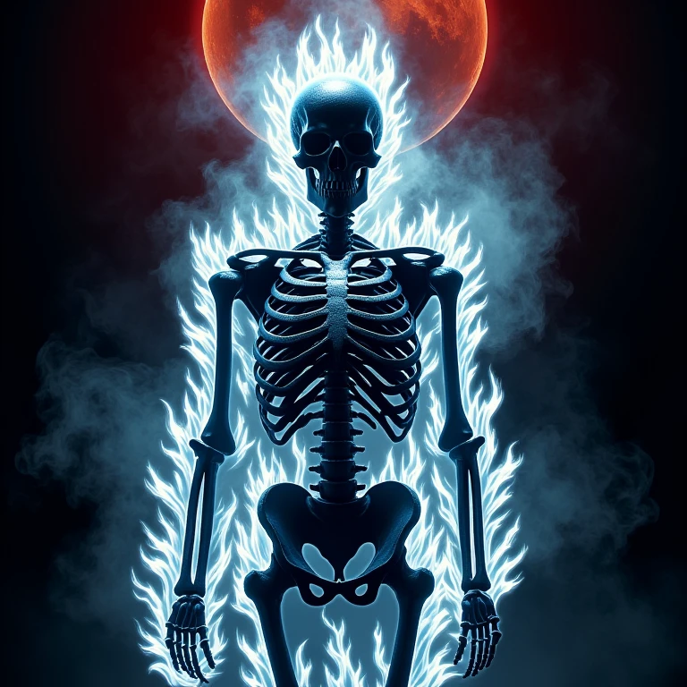 masterpiece,high resolution,super realistic, ,cinematic lights,realistic flames,
, <lora:OnFire_9_flux:0.8>,
onfire,skeleton,scary,dark skeleton,white flames,spooky backround,fog,night,red moon