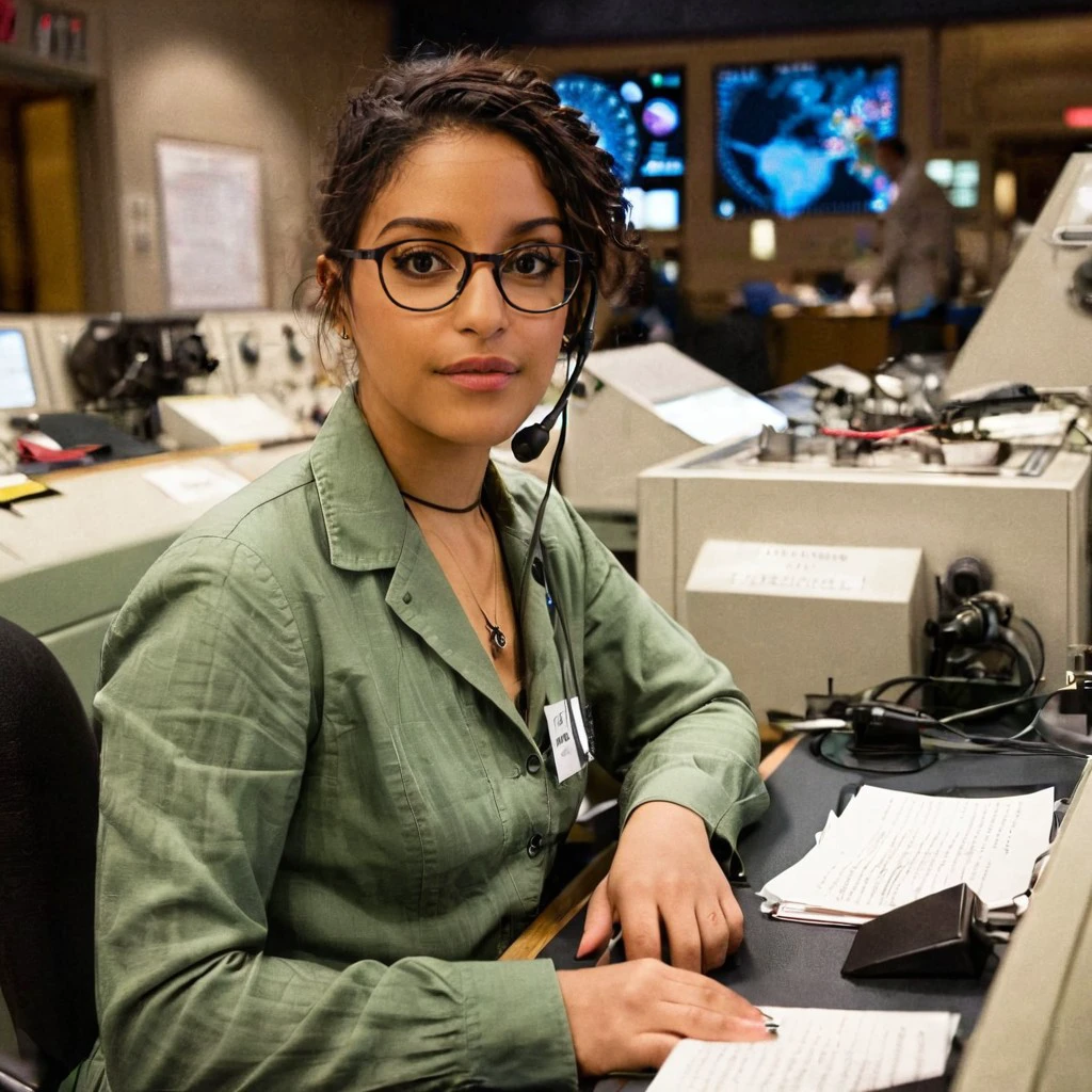(medium full shot) of (desirable young woman:1.1) soldier, indian with dark hair in a braid, brown eyes, darker skin tone, curvy,             wearing Slim-fit tactical jacket with hood, cargo pants, combat boots, baseball cap, smiling at the viewer, making a heart sign with her hands,  .set in  military base Command Center, Dimly lit room with banks of monitors displaying various maps and data, bustling activity among personnel at desks, radio chatter filling the air, a large digital countdown clock on the wall , at sunset. ,Masterpiece,best quality, photorealistic, amazing quality, very aesthetic, extremely detailed face,