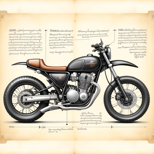 anatomysketch of a motorcyle