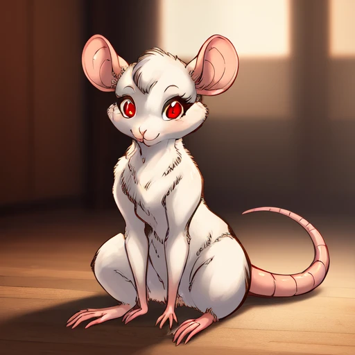 cutest rat ever, solo, feral, female, white fur, red eyes, rodent, murid, 4k, 8k, 16k, highly detailed background, feral mature female,
dr comet