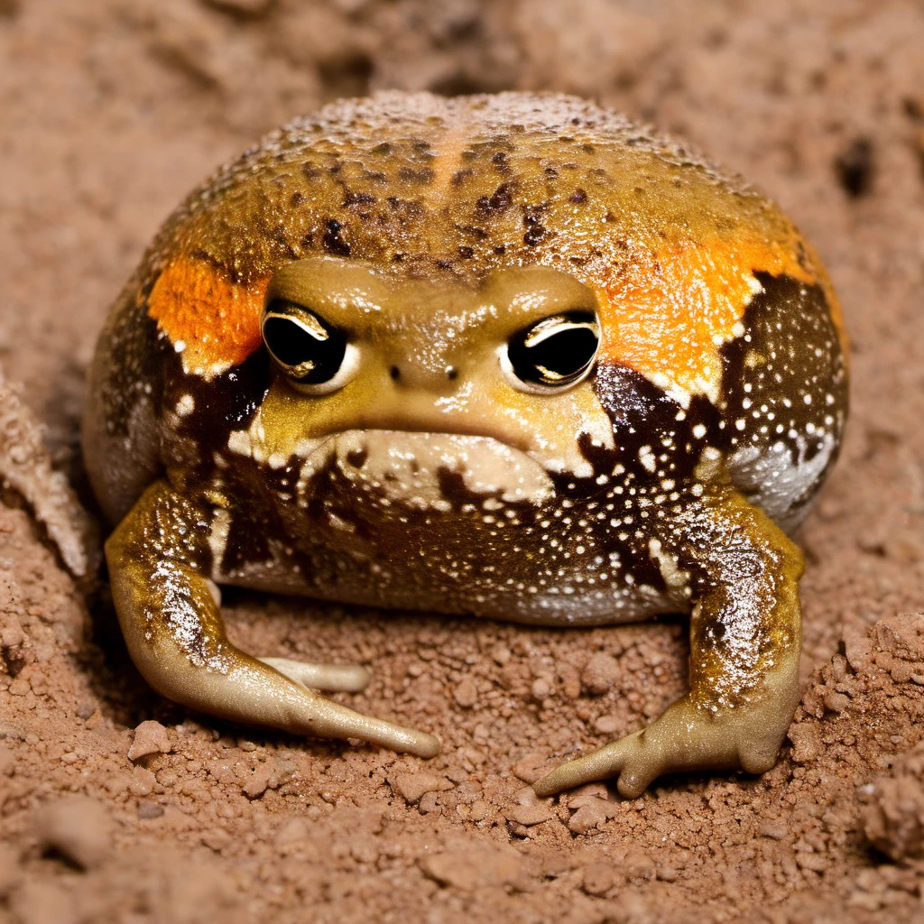 rain frog  <lora:Rain Frog SDXL:1>, in a  desert, water