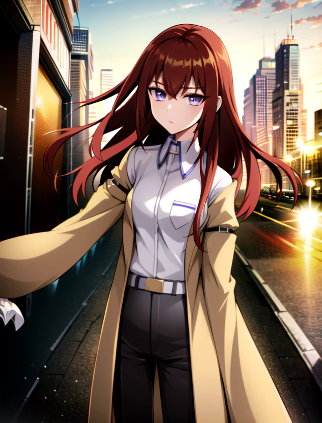 Kurisu Makise, solo, standing, outside, 1girl          <lora:Kurisu-Makise:1>