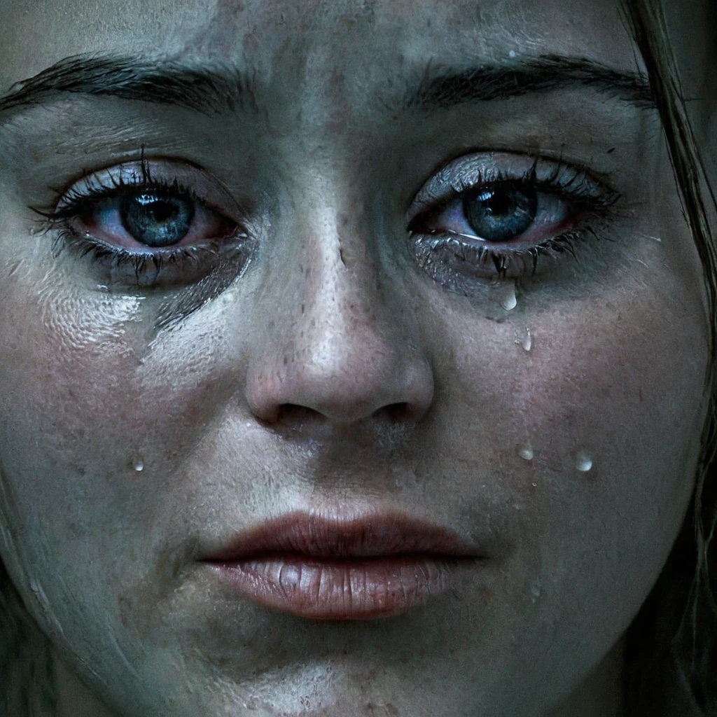 Hyperrealistic art of <lora:crying style v4:1>
a woman with tears on her face and the word " tears " on the face.,1girl,solo,looking at viewer,close-up,realistic,watercraft,boat,eye focus , crying, sad, teary face, tears, crying style, Extremely high-resolution details, photographic, realism pushed to extreme, fine texture, incredibly lifelike