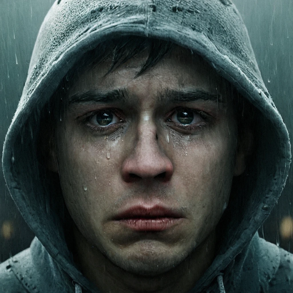 Hyperrealistic art of <lora:crying style v4:1>
eye tears of a man in a hoodie is crying,looking at viewer,short hair,blonde hair,black hair,1boy,male focus,multiple boys,solo focus,blurry,blurry background,facial hair,portrait,realistic ,emotional tears, sob, sadness, wrinkly, dramatic themed, sharp, detailed, epic cinematic photography, artistic, dramatic light, cinematic color style, Kodak film style, tears style, Extremely high-resolution details, photographic, realism pushed to extreme, fine texture, incredibly lifelike