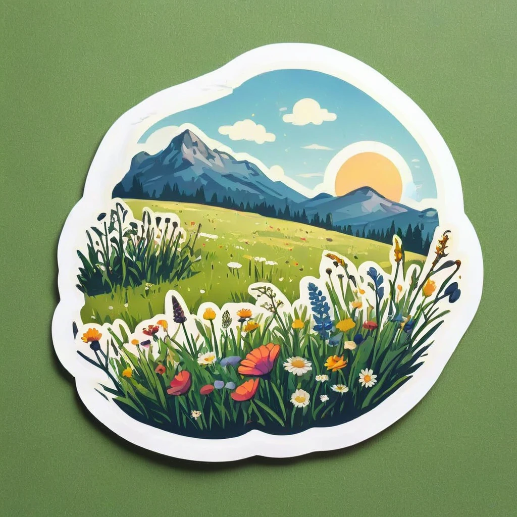 sticker of a meadow<lora:awc:1.1>