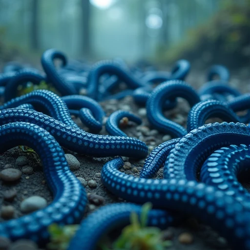 ass, cumbath, lying, solo, blue tentacles, tentacles, no humans, blurry foreground, barefoot, outdoors, nude