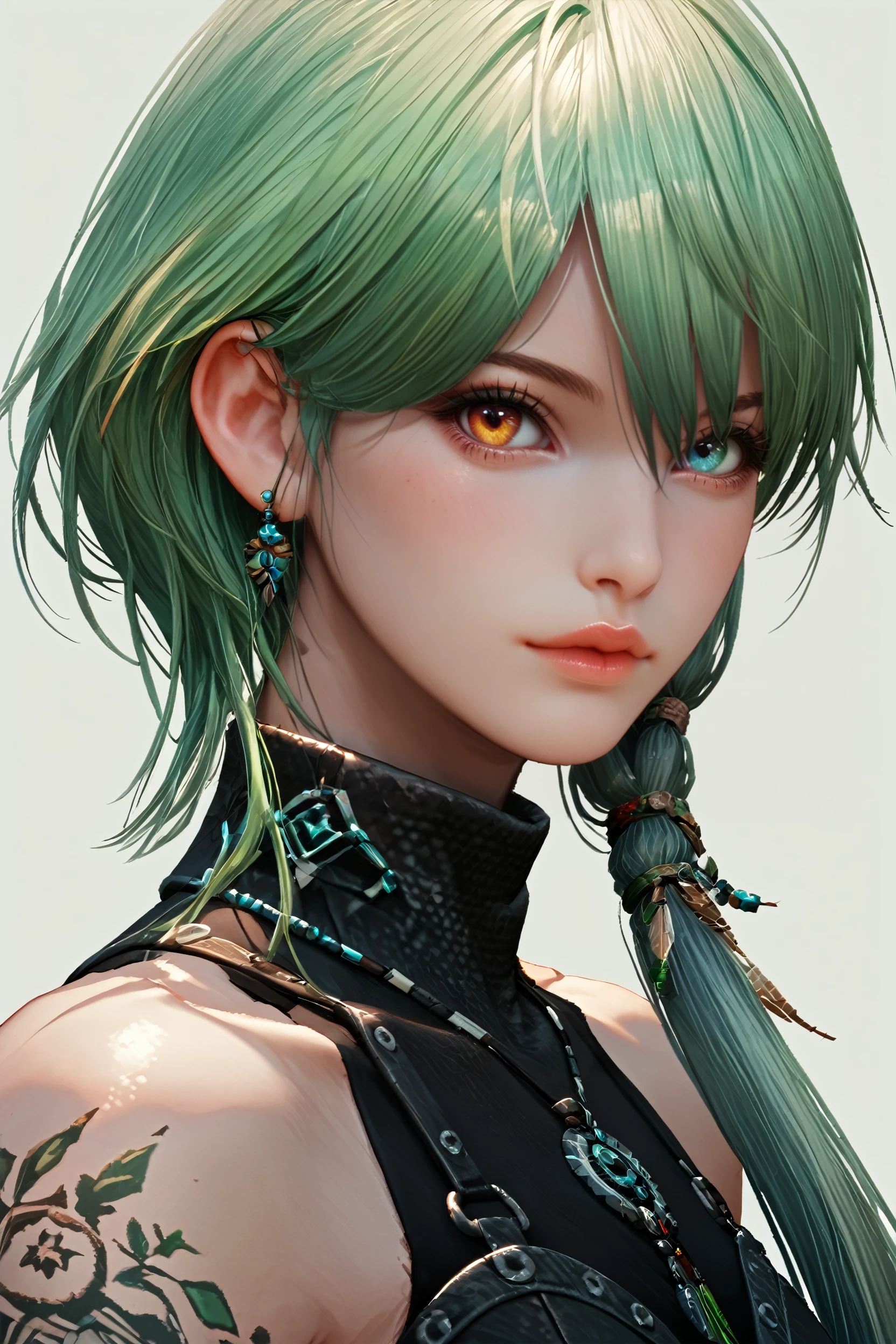 score_9, score_8_up, score_7_up, score_6_up
<lora:LAShana:1.0>
LAShana, 1girl, green hair, heterochromia, looking at viewer, simple background, portrait