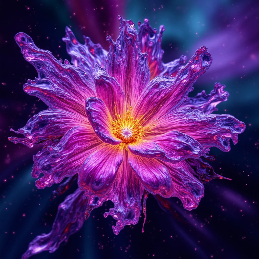 nebula fluid (magic flower:1.2), beautiful abstract intricate wallpaper, ornate, centered