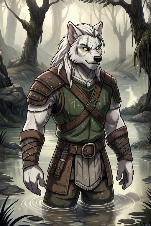 <lora:ranok-08:0.8>, ranok, solo, (soft shading), 4k, hi res, detailed face, detailed eyes, detailed, ((full body)), by zackarry911, by zaush, (by personalami:0.5), clothed, detailed fluffy fur, (by ruaidri, Michael & Inessa Garmash, Ruan Jia, Pino Daeni), impasto impressionism, detailed face, (short hair), detailed face, detailed eyes, smile, lovely, (solo), cape, armor, (green eyes), muscular, shoulder armor, sword behind back,