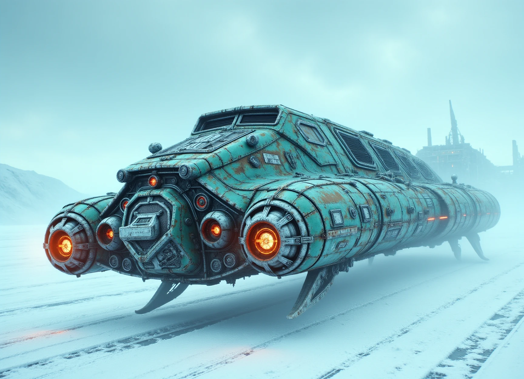 snowspeeder (star wars, fictional),   rear quarter windows, infrared lights, bug deflector,  performance exhaust system, cloth, bulky,  ocean teal,