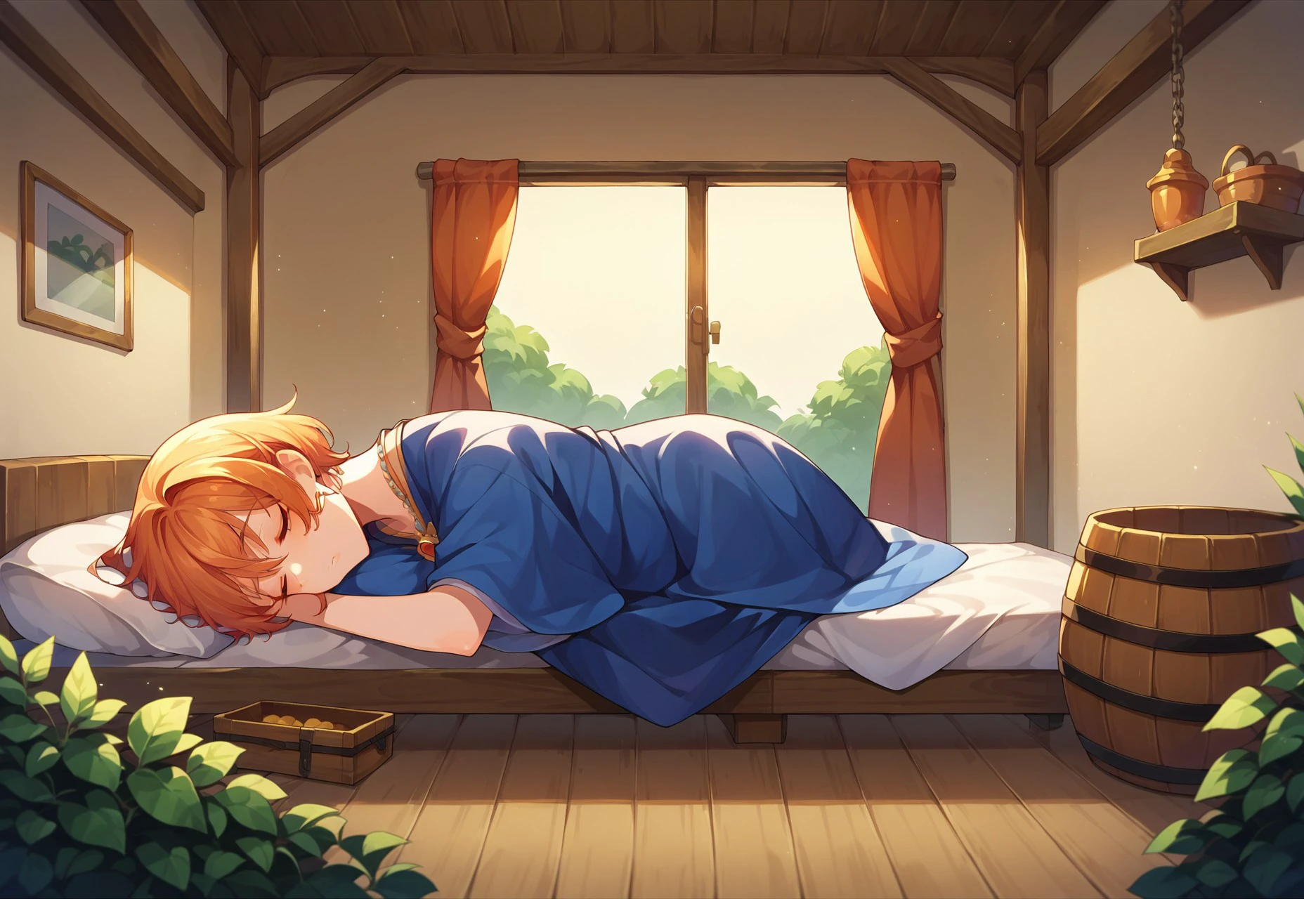 score_9, score_8_up, score_7_up, source_anime, cinderella (grimm), sleeping, indoors, attic