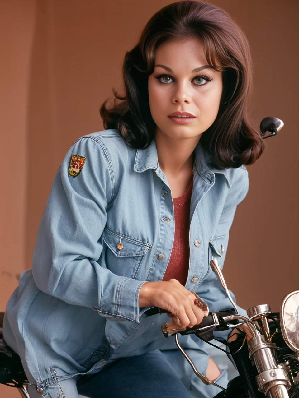 <lora:LanaWood:1> happy looking lana wood riding a motorbike,  beautiful, (properly clothed:1.2),  4k, highest quality, professionally color graded