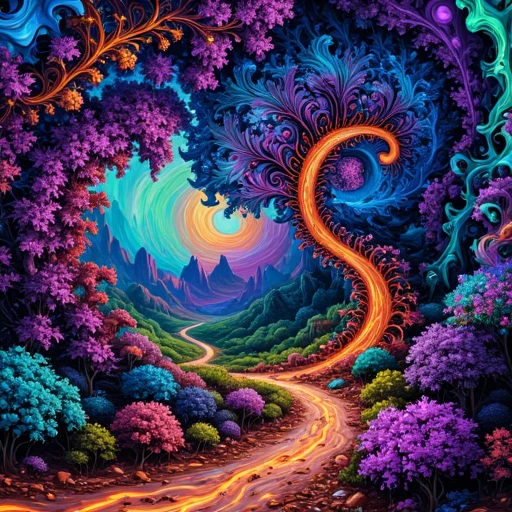 a fractal psychedelic landscape