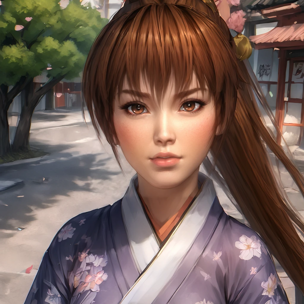 score_9, score_8_up, score_7_up, anime facial shape, kasumidoa5lr, 1girl, solo, long hair, ponytail, kimono, street, looking at viewer <lora:kasumidoa5lrPONYXL:0.7>