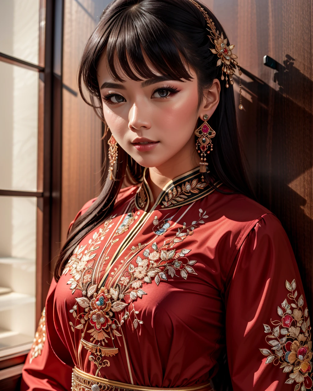 best quality,masterpiece,highly detailed,ultra-detailed,
<lora:neg9V2_last:0.7>
1girl, close-up,
eastern asia
<lora: embroidered-dress:1> traditional clothes, jewelry, embroidered dress, abstract, traditional media, inooors