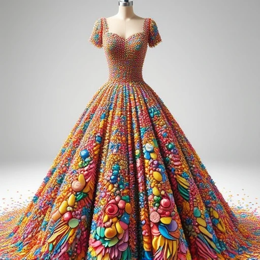 conf3tti, a dress made of confetti