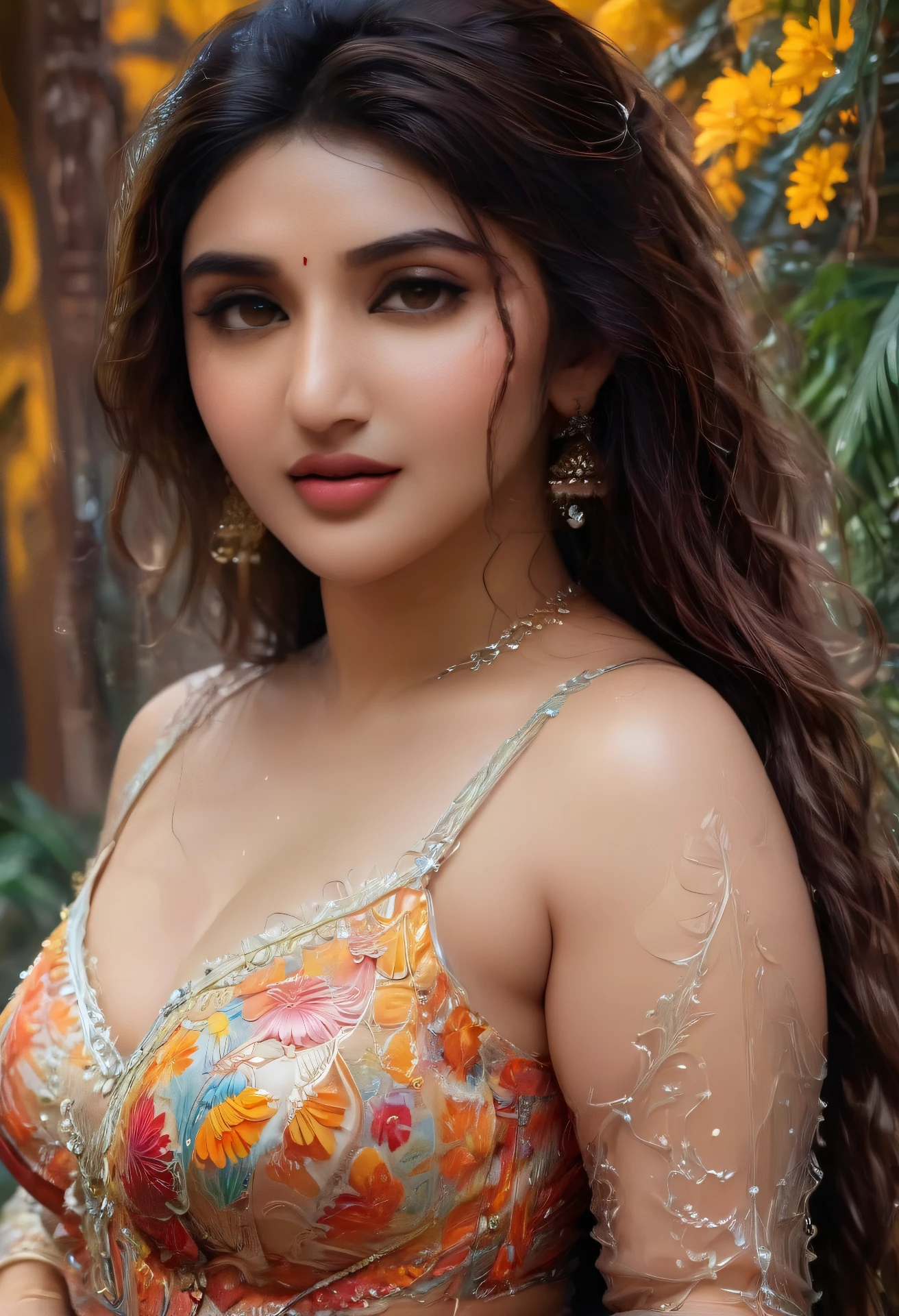 1 Heavenly beautiful and goddess beauty cute and sweet looking face Arabian woman in front of modern office lobby, Heavenly beautiful Overweight, Heavenly beautiful Extremely fat, Heavenly beautiful and attractive Chubby figure , Heavenly beautiful looking and eye catching luxury style saree and bra, reaching out, Heavenly beautiful Arabian woman, 16k, High resolution, masterpiece, highest quality, fine skin, outside view, Realistic Photograph, close up figure view, Heavenly beautiful smile face