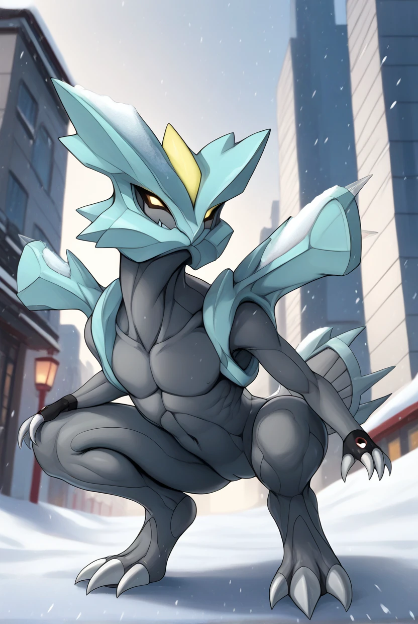 <lora:ber00xl:0.8> B3r00 style,   hi res, porn, rating_explicit, solo, BREAK,  1girl,  <lora:Kyurem-000002:1>kyurem, pokemon(creature), gray skin, two-tone body,   feral  crouching,  snow, <lora:Pony_QualityV4.0:1.12> zPDXLxxx, zPDXLrl, zPDXL3, <lora:Bing-based_FurScale_Enhancer:0.6>