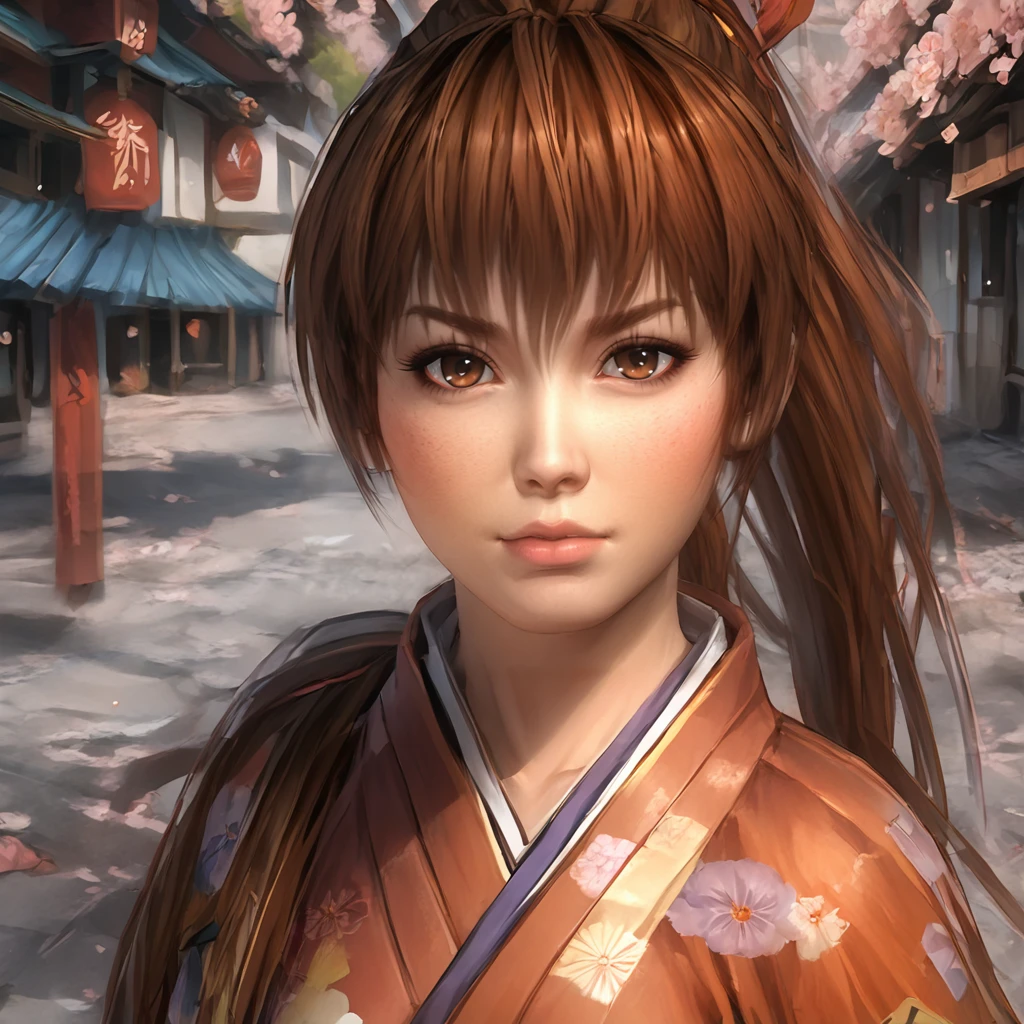 score_9, score_8_up, score_7_up, anime facial shape, kasumidoa5lr, 1girl, solo, long hair, ponytail, kimono, street, looking at viewer <lora:kasumidoa5lrPONYXL:0.7>