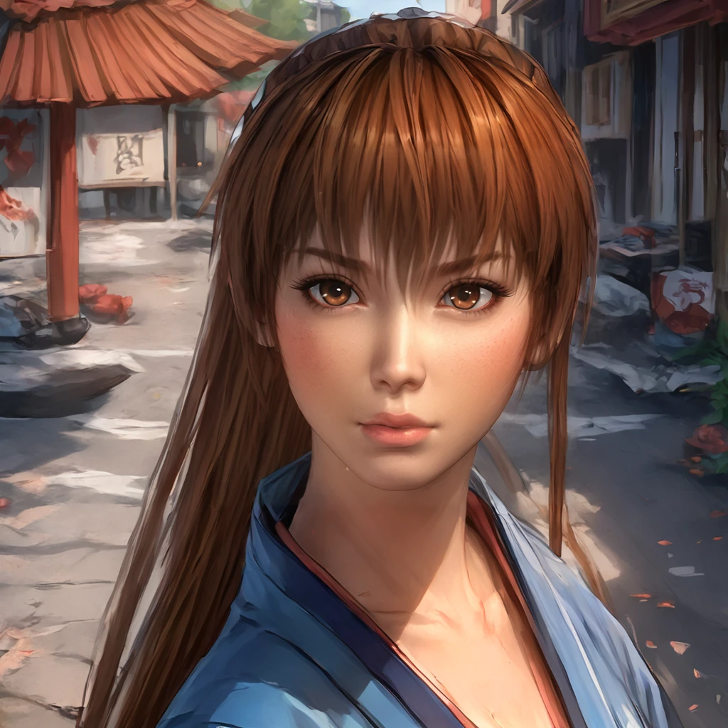 score_9, score_8_up, score_7_up, anime facial shape, kasumidoa5lr, 1girl, solo, long hair, loose hair, kimono, street, looking at viewer <lora:kasumidoa5lrPONYXL:0.7>