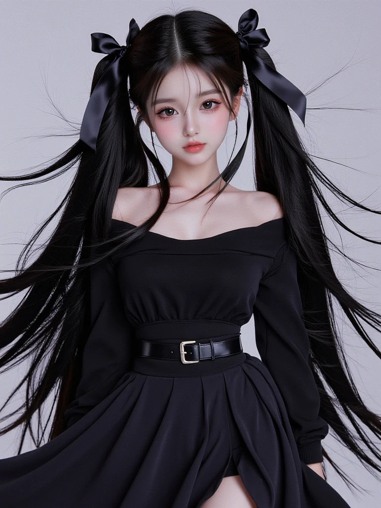 jisso style,1girl, solo, long hair, looking at viewer, black hair, realistic, 8k, best qua;ity,