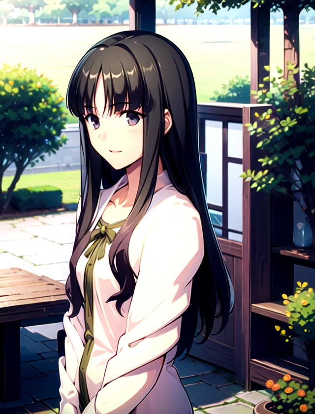 Aoi Tohsaka, solo, standing, outside, 1girl           <lora:Aoi-Tohsaka:1>