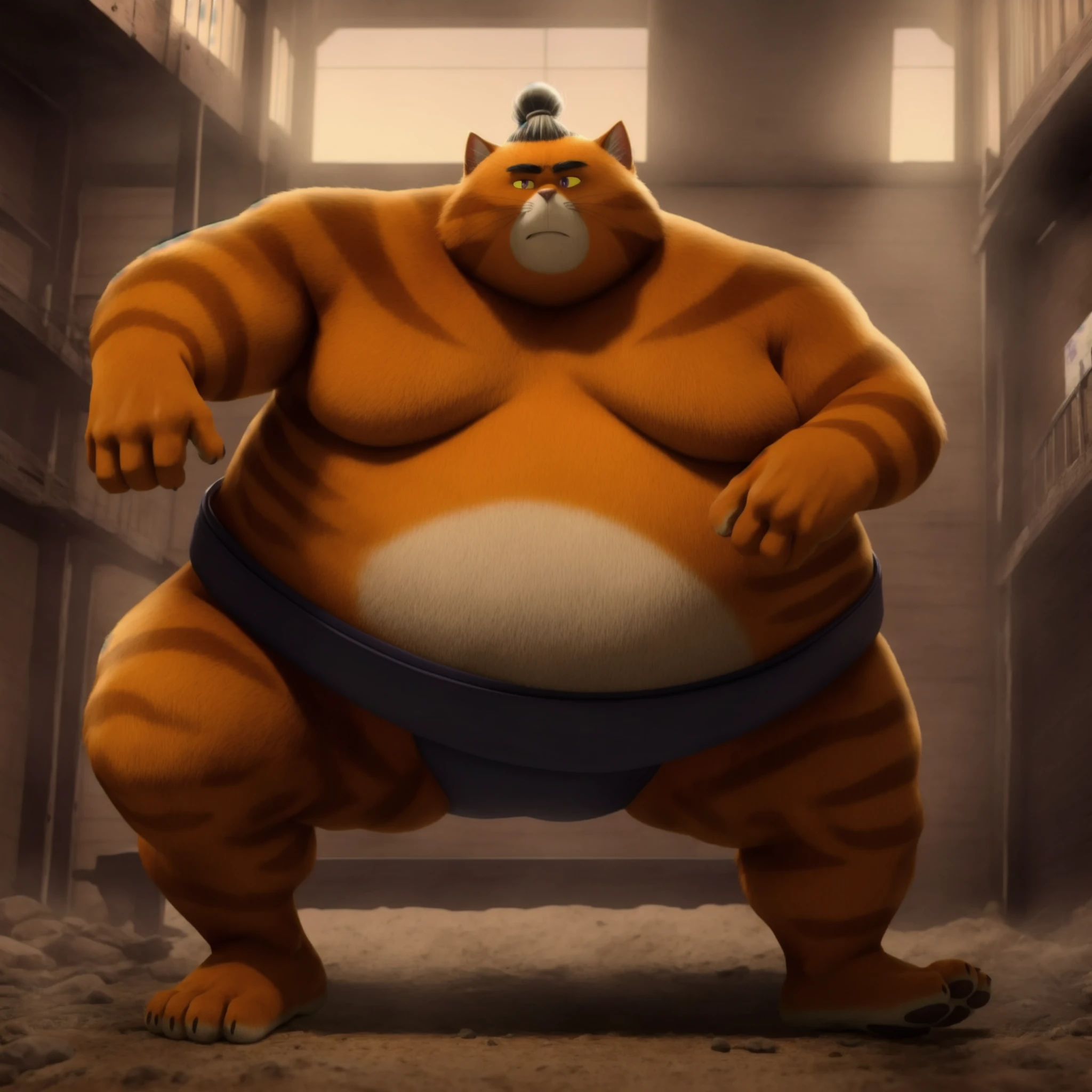 New Jersey 5 Furry,Tiger，Solitary，Chubby，Fat，Thick arms，Rugged muscles，shorts，Plush fur，Chubby脸，Black eyebrows，Sky blue eyes，Beard，（Gloomy basement），（Kneel down），（Topless，((loincloth))），（Kneeling on the floor，legs and arms outstretched），((Limbs roped with ropes))，(((muzzle)))，（blush，Tears glisten in the corners of my eyes）