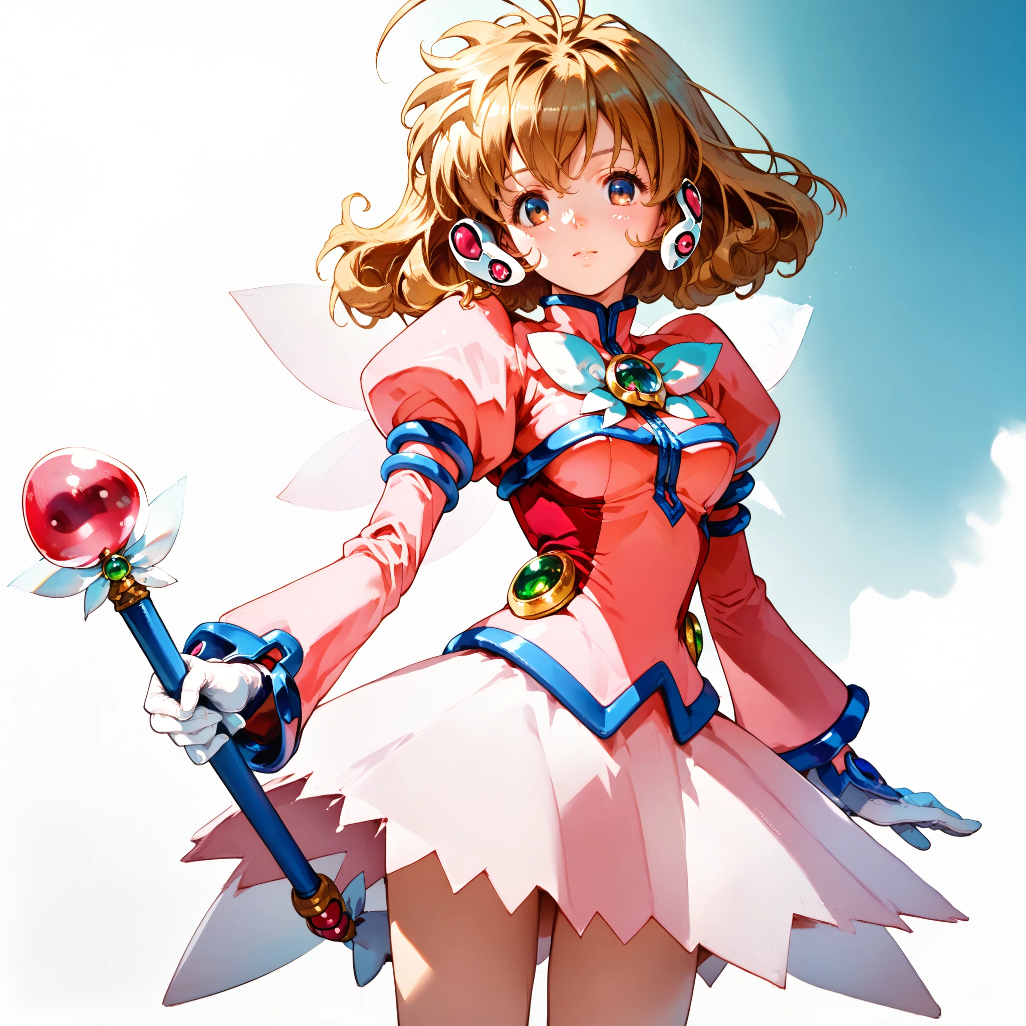 (score_9:1.2), score_8_up, score_7_up, source_anime , best quality,<lora:corrector yui-pony-01:1>, corrector yui, 1girl, solo, magical girl, fairy element suit