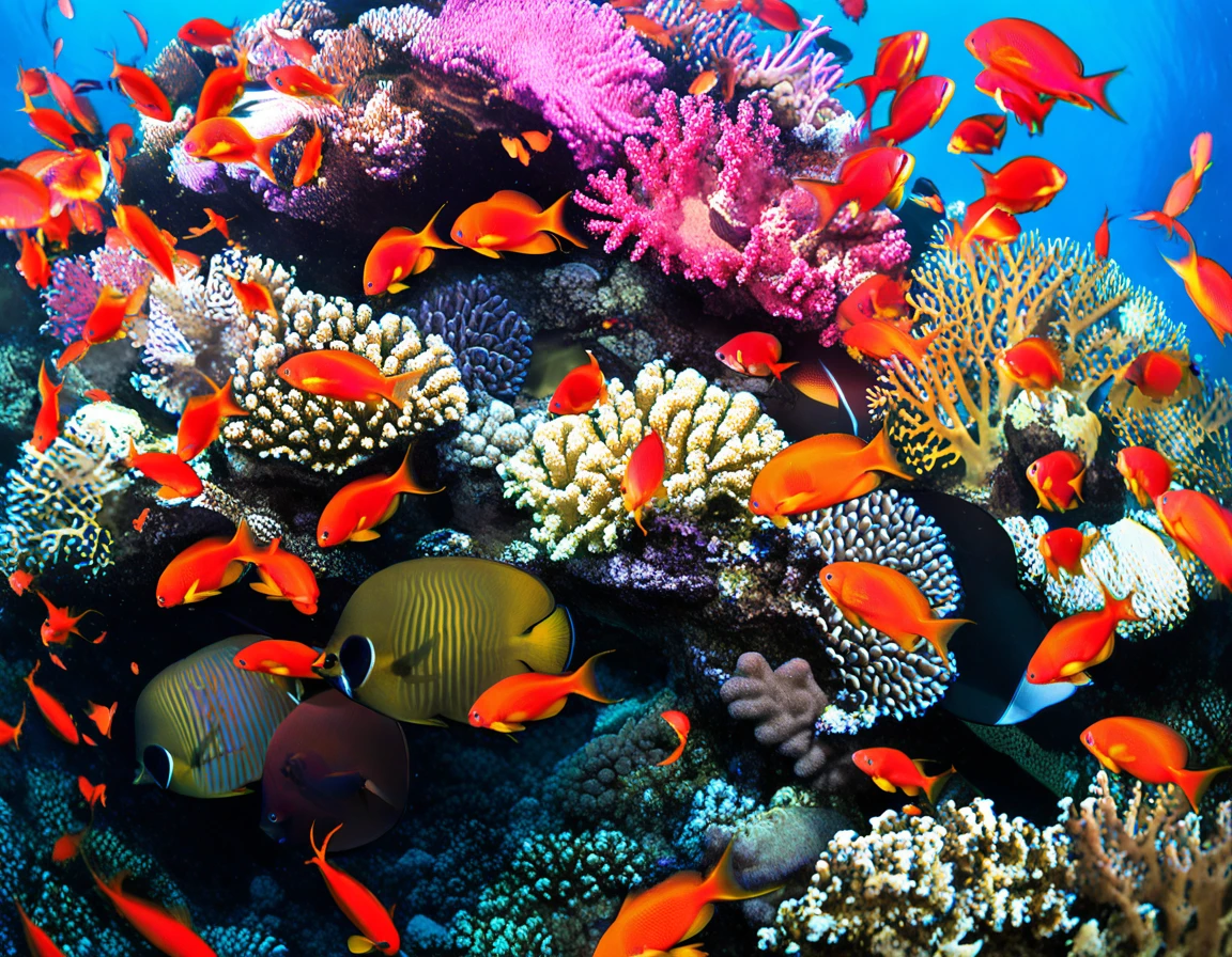 masterpiece, best quality, very aesthetic, absurdres, clownfish, coral, fish, underwear,  <lora:the_red_sea_animagineXLV31_v31_Lion_2100_v1.04:1>