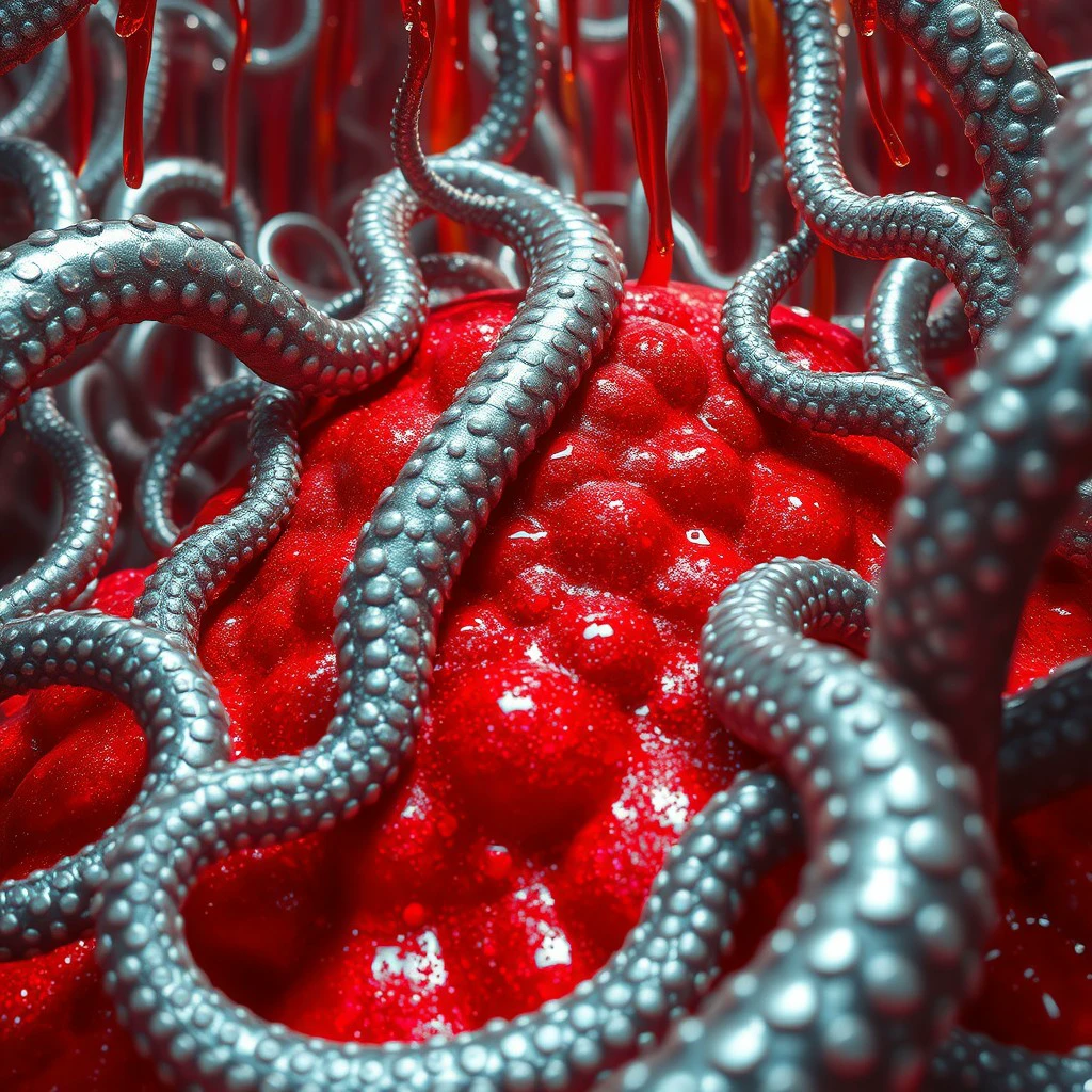 Red Slime Silver Tentacles - FLUX V1