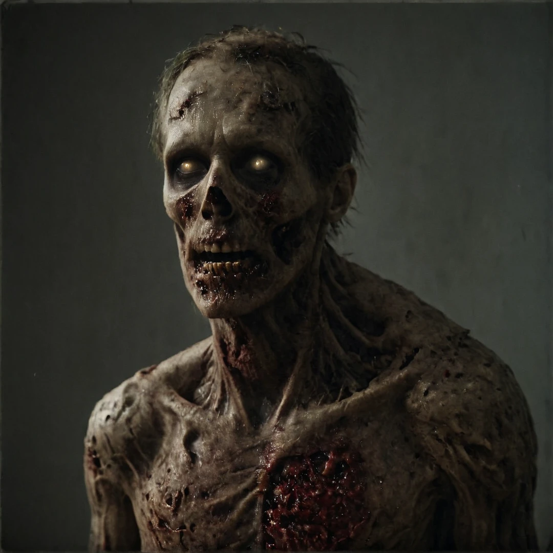 In an award-winning upper body portrait photo, (((a zombie caught in the red death))), (Pieces of decaying flesh hang off), 
revealing fragments of his skull, dramatic shadows, 
the backdrop portrays a large group of zombies walks through the overgrown school hall, Each zombie is highly detailed, 
The high-resolution image, ((realistic Facial hair)), ((detailed full Short beard)), realistic decaying skin,
ultra-detailed, Red goo, Goo, The red death, Red muscle tissue, Disgusting, Icky, Yucky, Gross, Someone caught in the red death, 
bloody, photorealistic, decay skin, ultra realistic skin, ultra realistic face, ultra realistic background, ultra realistic Environmental,
lost place, dark, Zombie, disturbing, zombie Apocalypse, realistic, highly detailed, cinematic light, falling apart, realistic, highly detailed, cinematic lighting, contrast, textured skin, cold skin pores,  
((Large group of zombies walking Male/FemaleAdult/kid in the background)), ((realistic eyes)), ((realistic decaying iris)), perfecteyes, realistic decaying lips, Apocalypse, post-apocalyptic world, zombie apocalypse, (UHD, 8K, ultra detailed, best quality, best aesthetic, amazing detail, work of a master), 
sss, perfect hands, dark atmosphere, skin texture style, detailed skin pore, realistic skin style, volumetric lighting, cinematic lighting, sss, perfect hands, dark atmosphere, (highly detailed background, shallow depth of field), (Facing the camera), looking at viewer, Movie frame cinematic, 
((movie scene, cinematic scene)), (professionally color graded), ((bright soft diffused light)), volumetric fog, hdr 4k, 8k, ((realistic)), ((action scene, Crystal clear image, clear image)), dslr camera, 55mm camera, 75 ISO sensitivity,  
Focal lengths at full frame equivalent, HDR, (Front facing), ((ray tracing, realistic, realistic face, realistic sky, Face Symmetry, Natural light, subsurface scattering)), skin tone style,