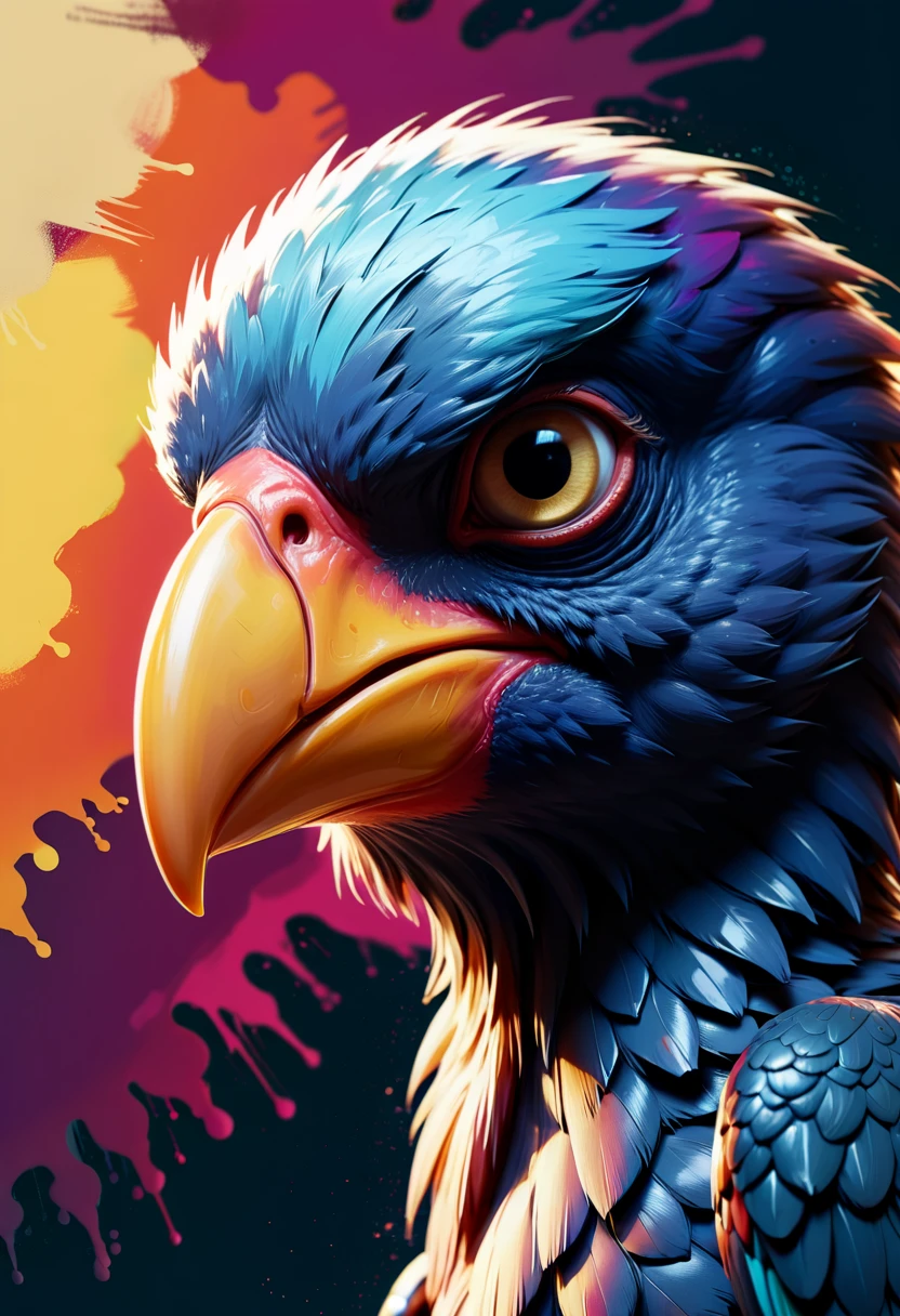 (vector art style:1.3), Portrait of an angry (hyperrealistic blue hour shot of night shot of hyper-detailed, beautifully color-coded, hyper photorealistic style light and space style night shot of exaggerated features, hyper-detailed, beautifully color-coded, ethereal Hornbill, 8k, buceros :: intricate details, ornate, flowery, bright colors background, peaceful, detailed illustration, octane render :: Johanna Rupprecht style, William Morris style :: trending on artstation, masterpiece, best quality, realistic, very clear insane details, intricate details, beautifully color graded, insanely detailed and intricate, hypermaximalist, elegant, hyper realistic, super detailed, cinematic, highly detailed, {prompt], intricate, sharp focus, elegant, symmetry, perfect, fine, artistic, color spread, enhanced, dynamic composition, creative, ambient atmosphere, professional, glowing, radiant, vivid, beautiful, deep, determined,,, rich, striking, full, incredible, epic, thought, glorious, breathtaking, novel, scenic, amazing, singular, humorous interpretation, big head, big eyes, playful colors, satirical tone. Dark, lit, moody, mysterious. perceptual phenomena, immersive, minimal, detailed, sharp focus. Expressive, impasto, swirling brushwork, vibrant, "realistic, Poster design style, poster art, visually striking and informative poster, professional-grade execution, poster graphic design, (rough brush strokes: 1.5), [soft impressionist brush strokes:1.2], blinding light, canvas texture, muted colors, by Brent Heighton, by Richard Schmid, Cartoon watercolor painting style, playful cartoon character, dynamic composition, whimsical expression, soft and fluid texture, adds charm and personality, subtle gradients and blending, captures light and atmosphere, creates soft and dreamy scenes, watercolor texture, cartoon art style, whimsical character, exaggerated features, vibrant colors, dynamic composition, expressive pose, professional-grade finish, adds humor and charm. anime style, key visual, vibrant, studio anime, highly detailed, great decorative detail, polished, complex, iconic, illustrious, balanced, shiny, fabulous, brilliant, dazzling, excellent, spiritual surreal, fantastic, shining, flawless, delicate, precious, extremely, masterpiece, best quality, realistic, very clear insane details, intricate details, beautifully color graded,  insanely detailed and intricate, hypermaximalist, elegant, hyper realistic, super detailed. Dark, lit, moody, mysterious, sharp focus, Poster design style, poster art, visually striking and informative poster, professional-grade execution, poster graphic design, (rough brush strokes: 1.5), [soft impressionist brush strokes:1.2], blinding light, canvas texture, muted colors, by Brent Heighton, by Richard Schmid, Cartoon watercolor painting style, playful cartoon character, dynamic composition, whimsical expression, soft and fluid texture, adds charm and personality, subtle gradients and blending, captures light and atmosphere, creates soft and dreamy scenes, watercolor texture. Cool light, twilight, peaceful, moody, Japanese illustration, kawaii culture, soft textures, pastel colors, character art, anime influences, whimsical designs, cute characters, playful scenes, digital art, vibrant illustrations, pop aesthetics, fashion elements, youthful themes, light-hearted narratives, manga style, expressive faces, contemporary Japanese art, visual charm, cultural motifs . photorealistic, extreme detail, lifelike, crisp, precise,blurry) with open mouth, (Flat style:1.5), flat background, artstation, (sticker:0.4)