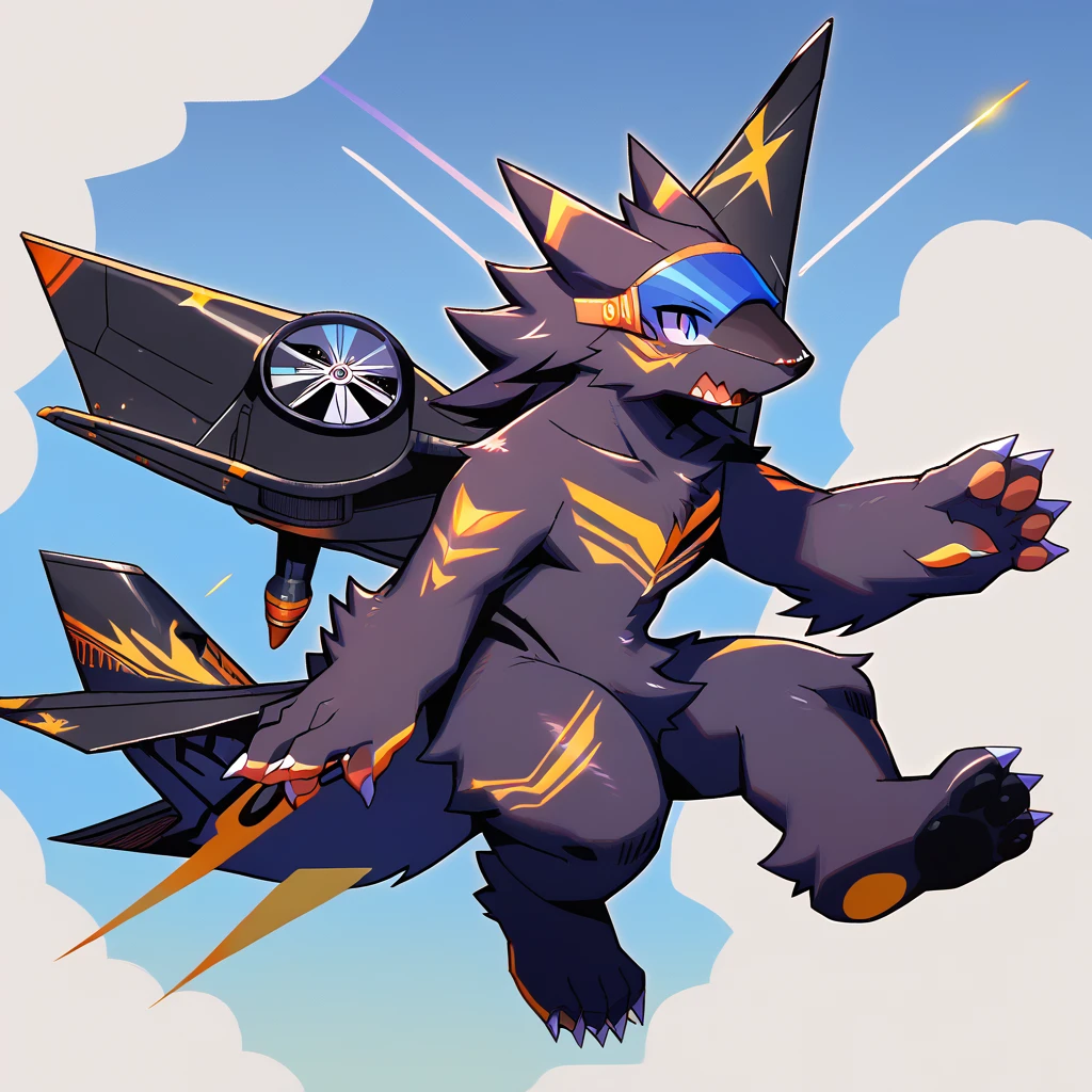 score_9, score_8_up, score_7_up, 1boy, anthro, planedragon, solo, paws, fluffy, visor, kemono, mini base pose, mini base pose 2, jet theme, military, jet, black fur, markings, by jinu<lora:EMS-468738-EMS:1.000000>, <lora:EMS-322220-EMS:0.400000>