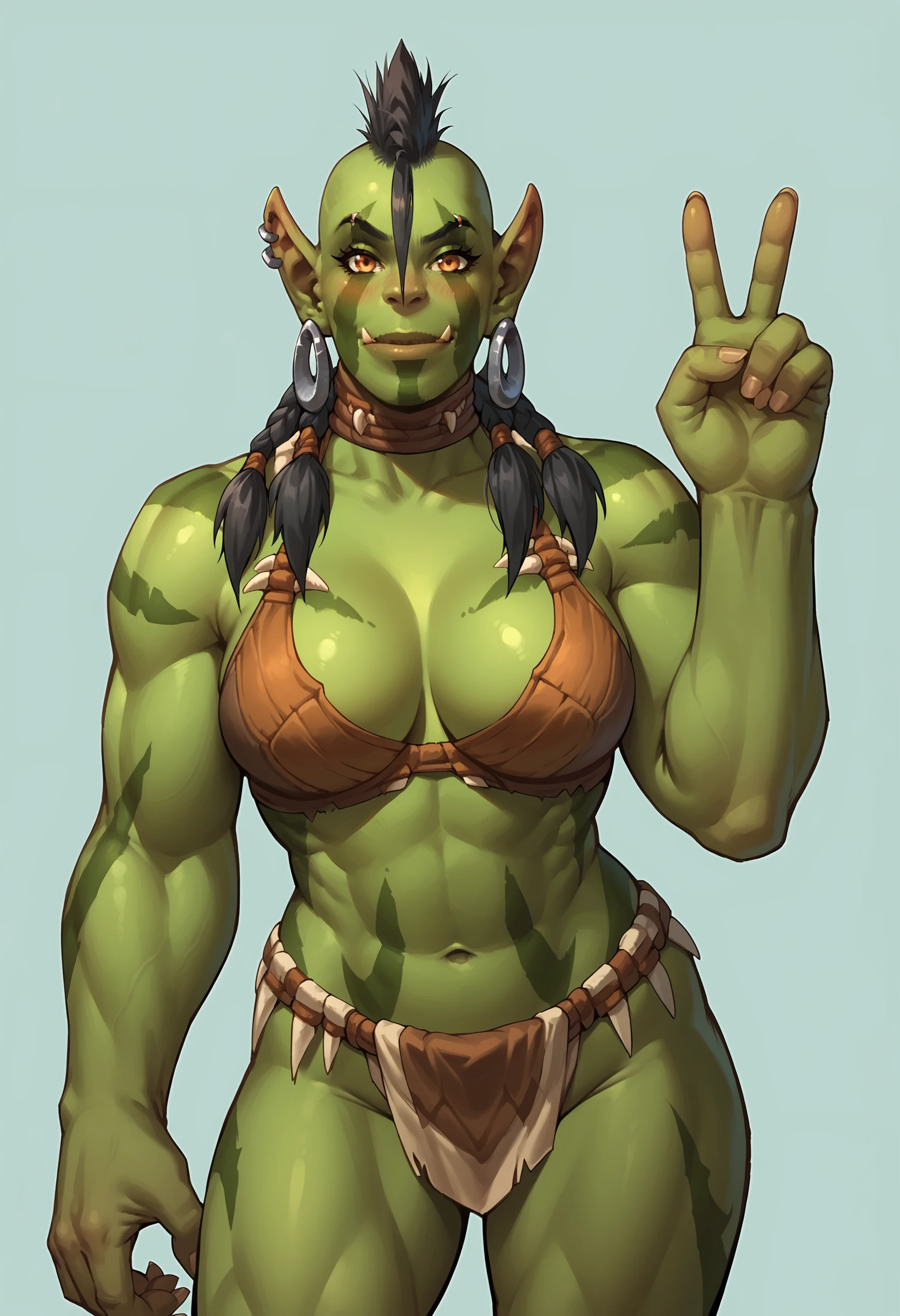 Raka the Orc Warrior (OC) - World of Warcraft [SDXL Pony]