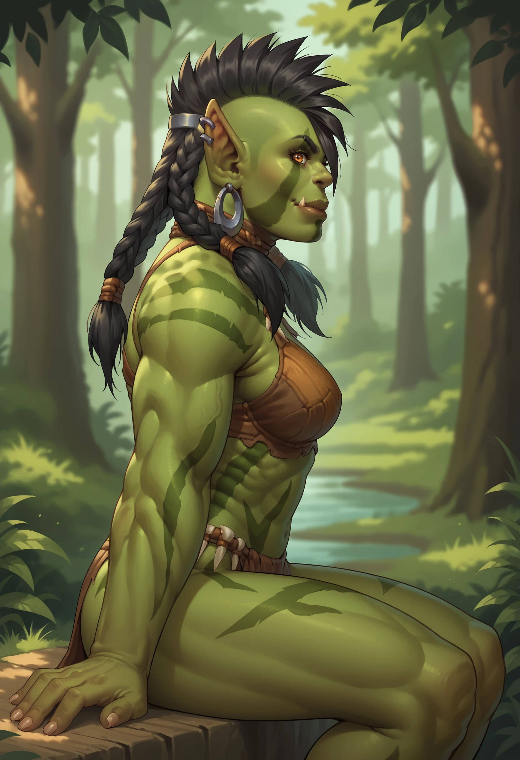 Raka the Orc Warrior (OC) - World of Warcraft [SDXL Pony]