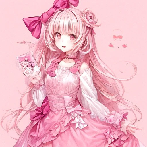 score_9, score_8_up, score_8, tall cute thin slutty girl, anime girl with long hair and a pink dress holding a cell phone, soft anime illustration, anime visual of a cute girl, guweiz, splash art anime, clean detailed anime art, small girl, cute anime girl, pixiv, trending on pixiv, official artwork, shikamimi, anime illustration, kawaii