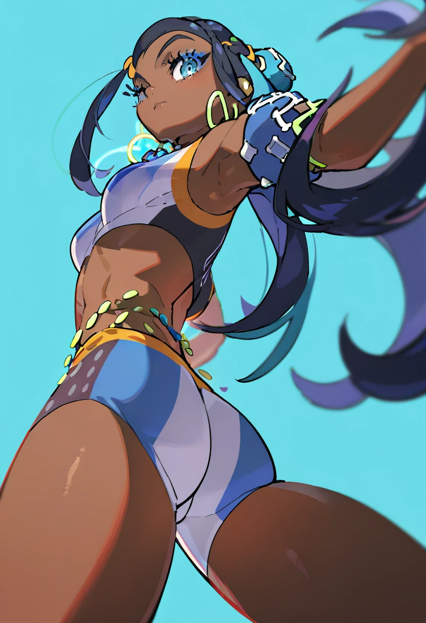 Obra maestra, Detallado, alta calidad, absurdos, 1girl, solamente, shortstack, pechos enormes, caderas anchas, muslos gruesos, Disparo de vaquero, Scheherazade.