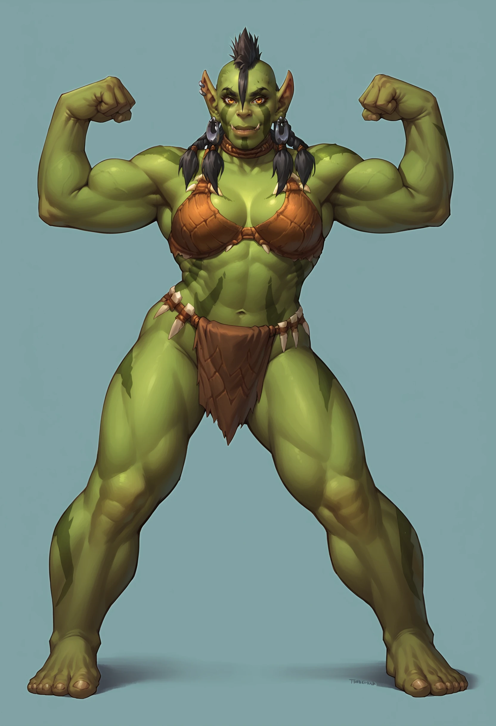 Raka the Orc Warrior (OC) - World of Warcraft [SDXL Pony]