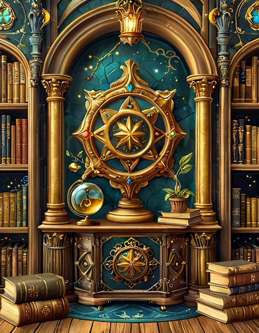 magical library <lora:novuschroma17 style:.8> novuschroma17 style