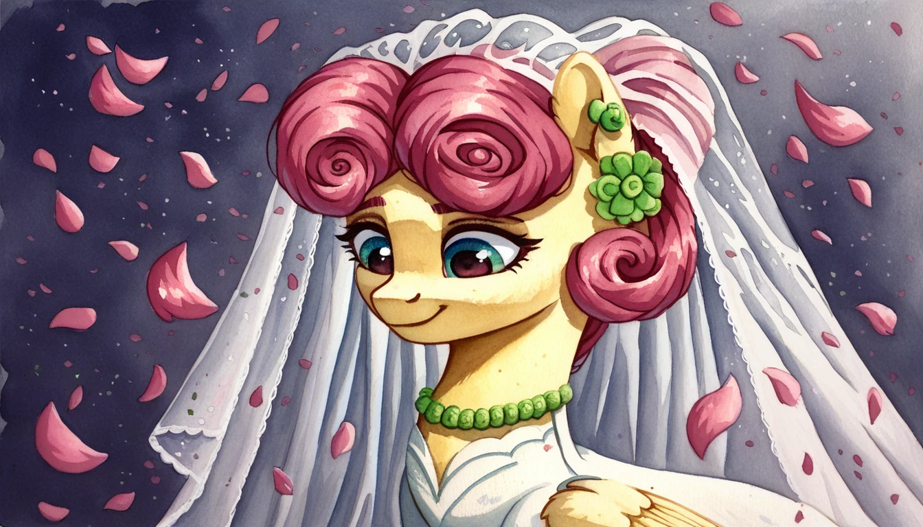 score_9, score_8_up, score_7_up, score_6_up, 1woman, portrait, Pinkie Pie \(mlp\), anthro pony, tail, dress, <lora:Titian_Vecellio-000011:1>