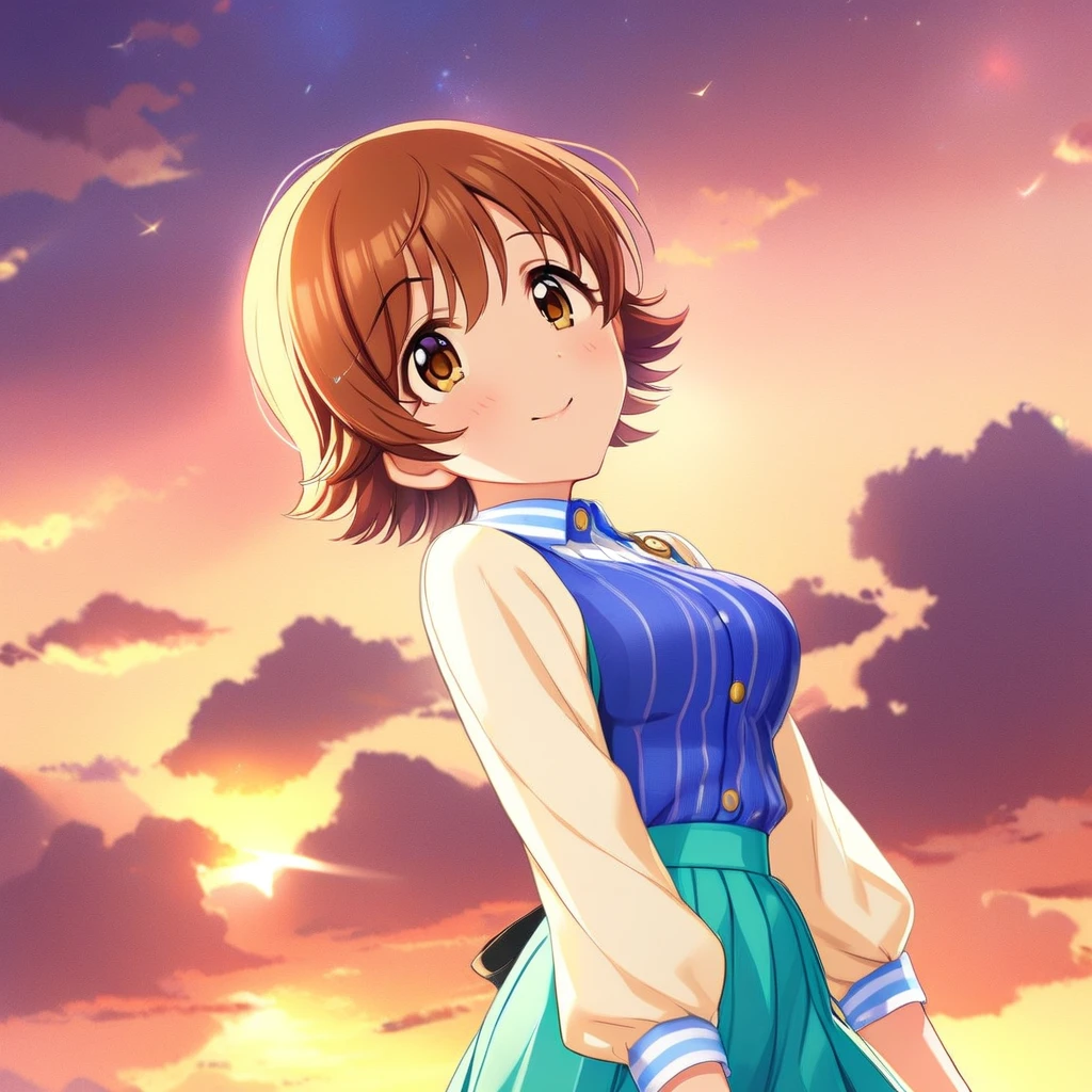 1girl,hndmo,solo,brown eyes,short hair,brown hair