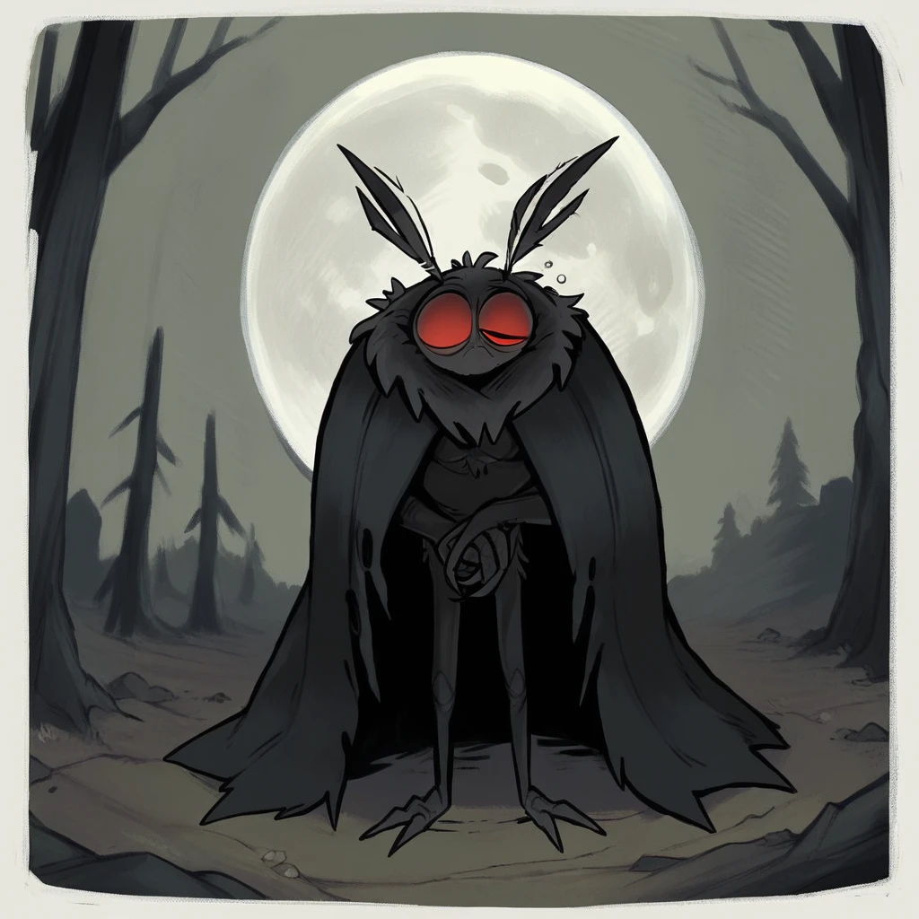 <lora:2dspecial:0.75> ayejaymakeart, ((best quality, masterpiece, beautiful composition,)) (demon, covered by shadows) long arms, arms reaching the ground, standing at forest, at night, full moon, face covered by shadow, glinting eyes, colorful, cartoon, one single eye, wings, holding an axe, halo on top of head, (backlit:0.8), cool, (epic:0.7)