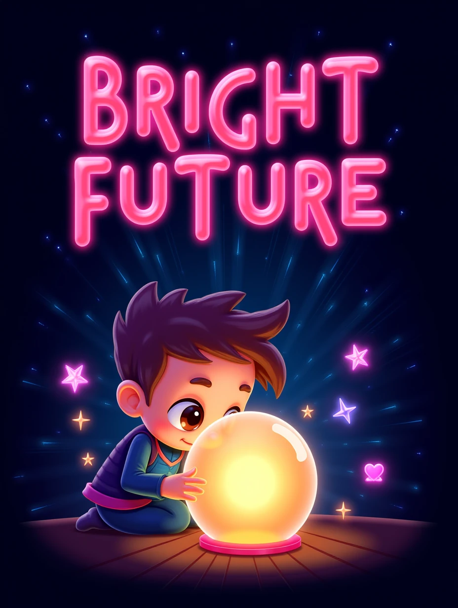 【Font Design】Fluorescent circular font  FLUX