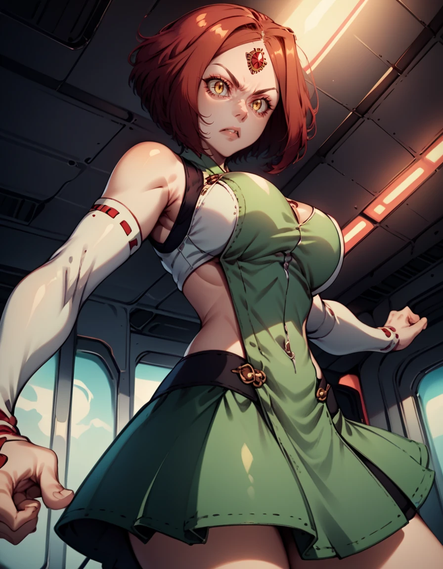 score_9, score_8_up, score_7_up,     
1girl, solo,
large breasts,
1girl, solo, 
KasameDG,
fighting stance, 
neon,  spacecraft interior, 
yellow eyes, short hair, red hair, 
 detached sleeves,elbow gloves, forehead jewel, headgear,skirt,
from below,
 <lora:Kasame DG PXL v01-000003:0.90>