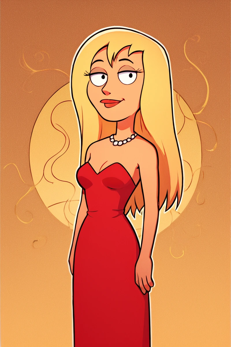 score_9, score_8_up, score_7_up, source_cartoon,
JillianRussell, 1girl, blonde hair, long hair, red dress,
elegant, abstract background, masterpiece, best quality,
<lora:JillianRussell_PonyXL:0.6>