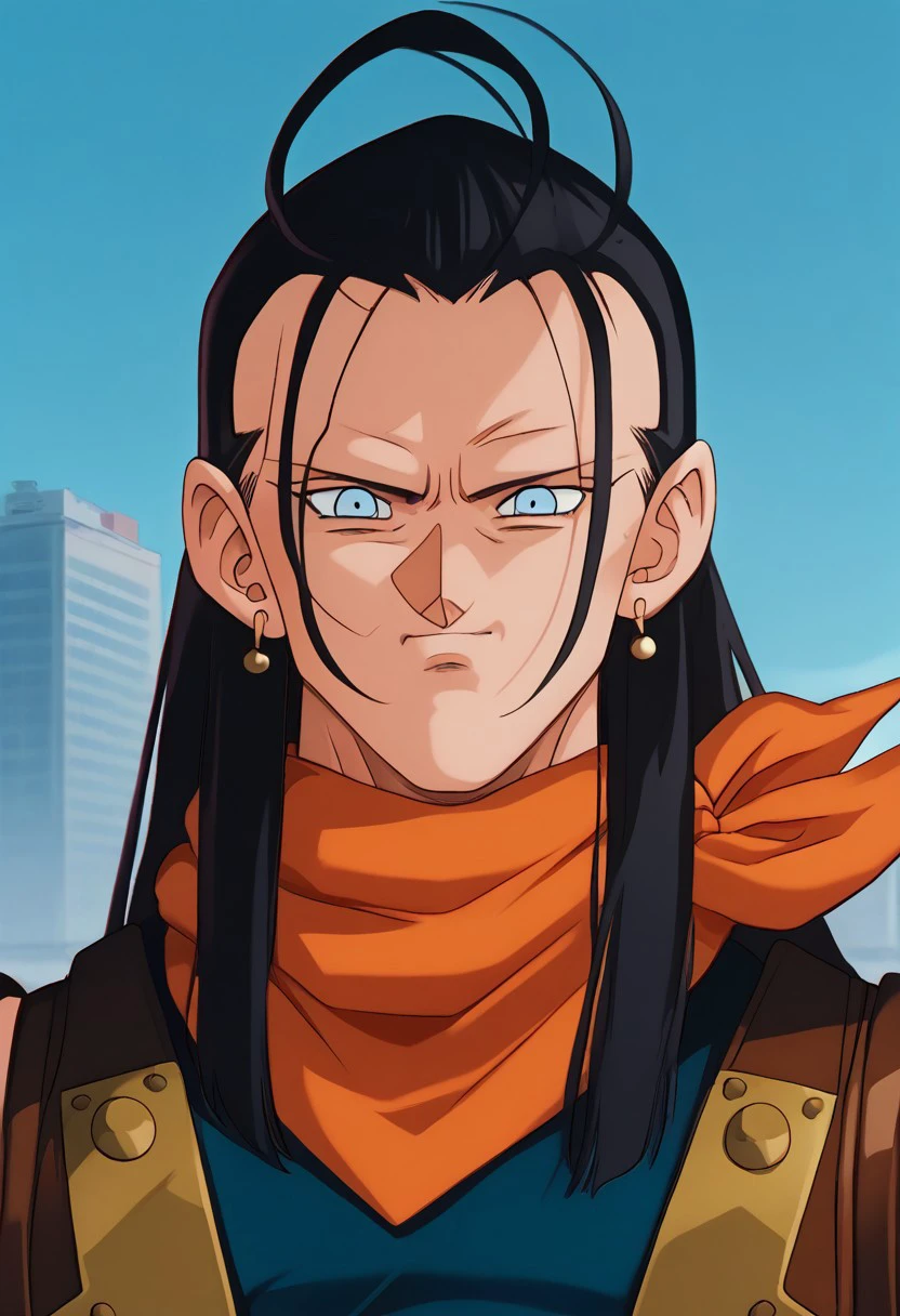 (Xsuper17x:1.0), score_9,score_8_up, score_7_up, source_anime, in city , portrait, looking for a viewer, extremely detailed,