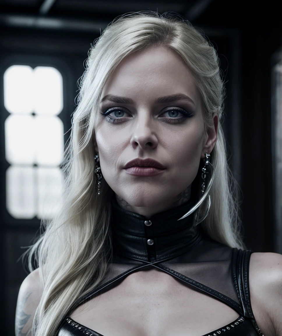cinematic film still <lora:quiron_lauraGuldemond_v030430_Lora:0.77> lauraguldemondquiron, 1girl, solo, blonde hair, long hair, realistic, jewelry, looking at viewer, earrings, blue eyes, tattoo, lips, lipstick, , , cosplay Catwoman (Selina Kyle) - DC Comics, , . shallow depth of field, vignette, highly detailed, high budget Hollywood , bokeh, cinemascope, moody, epic, gorgeous, film grain, grainy