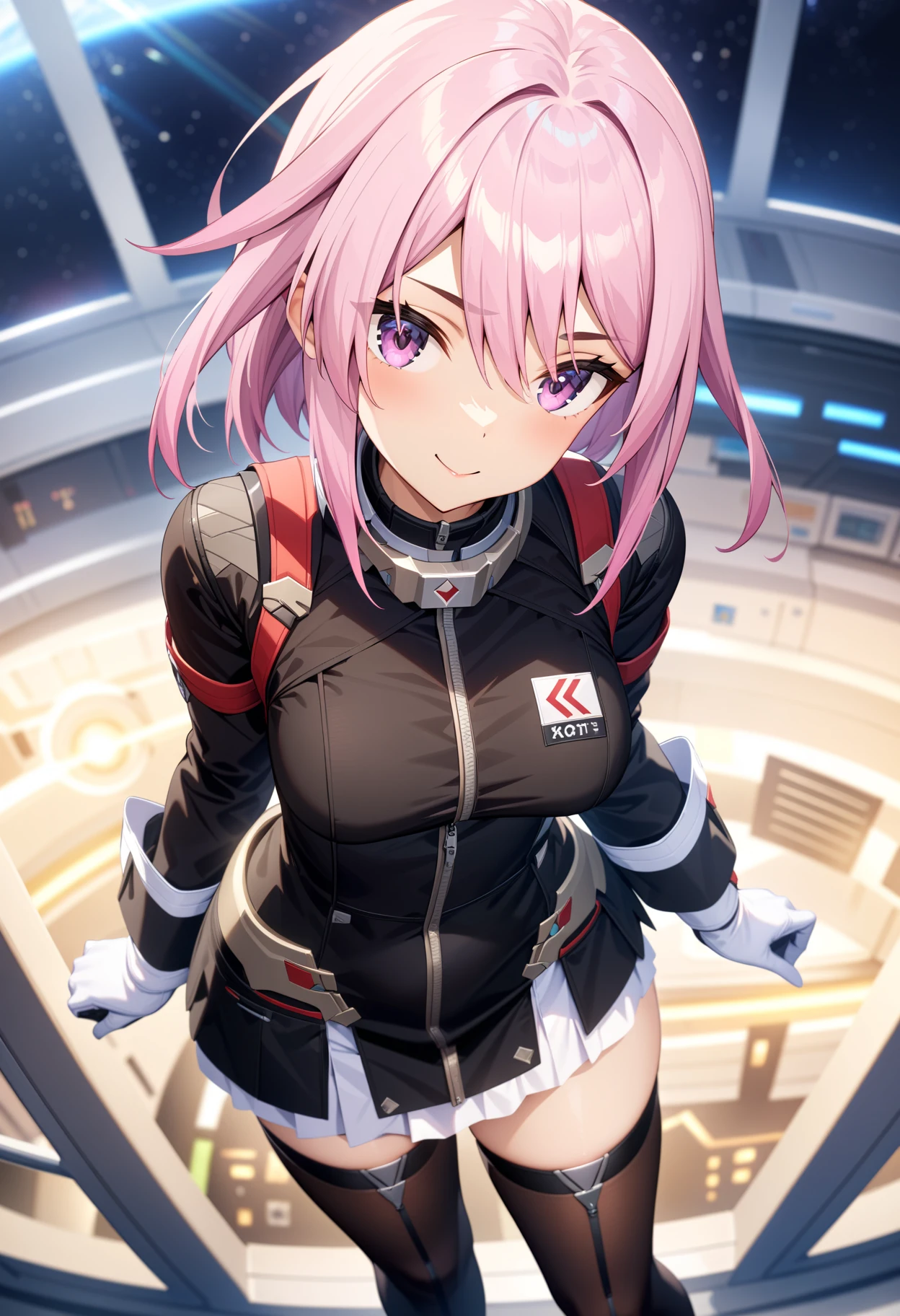 masterpiece,best quality,very aesthetic,absurdres,intricate details,rim light,1girl,
<lora:yotsuyu_v1.1:1>,yotsuyu,white gloves,black thighhighs,black footwear,<lora:Fixhands_anime_bdsqlsz_V1:1>,
light_blush,smile,Space Station,starry_sky,flying,looking_at_viewer,cowboy_shot,, masterpiece,best quality, very aesthetic, absurdres, ultra detailed, high resolution, 4k, extremely detailed CG,
