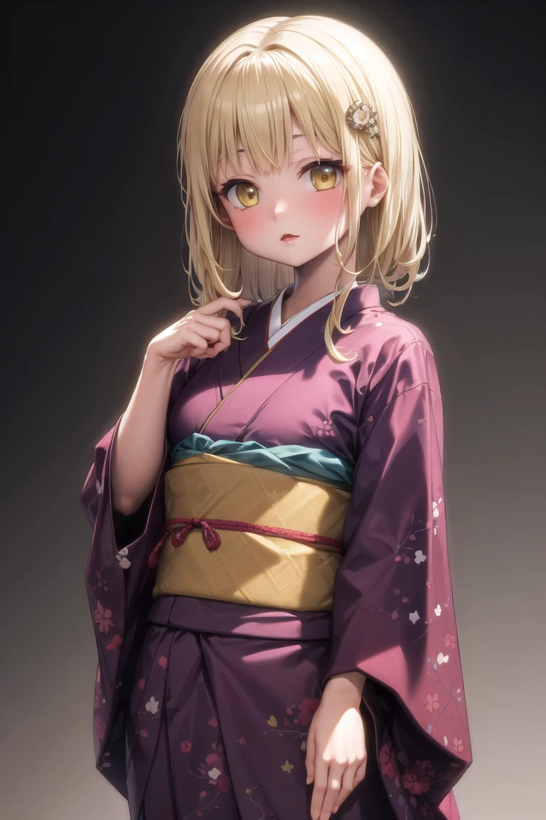 (best quality, masterpiece, RAW photo,ultra-detailed:1.2), 1girl, solo,
kimono, hair ornament, yellow eyes, blonde hair,
<lora:lambda-10:0.8:lbw=ALL>